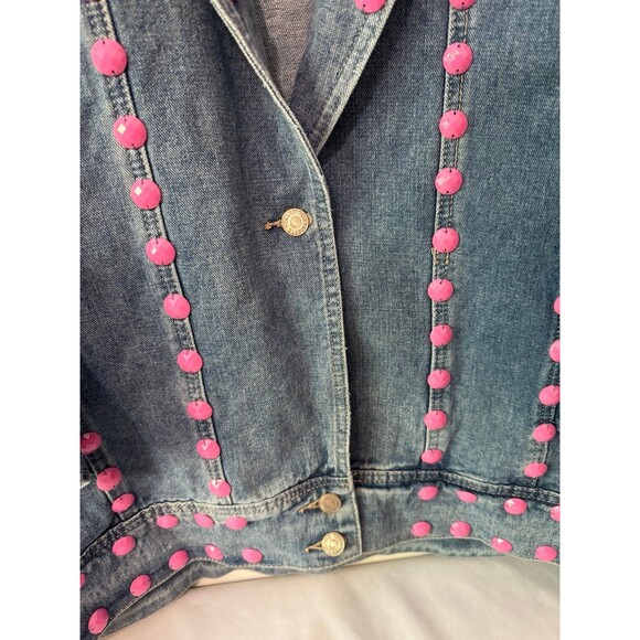 LC LIZETTE COLLECTION DENIM VEST YOU ARE MY BEST FRIEND size large rare find - Picture 4 of 9